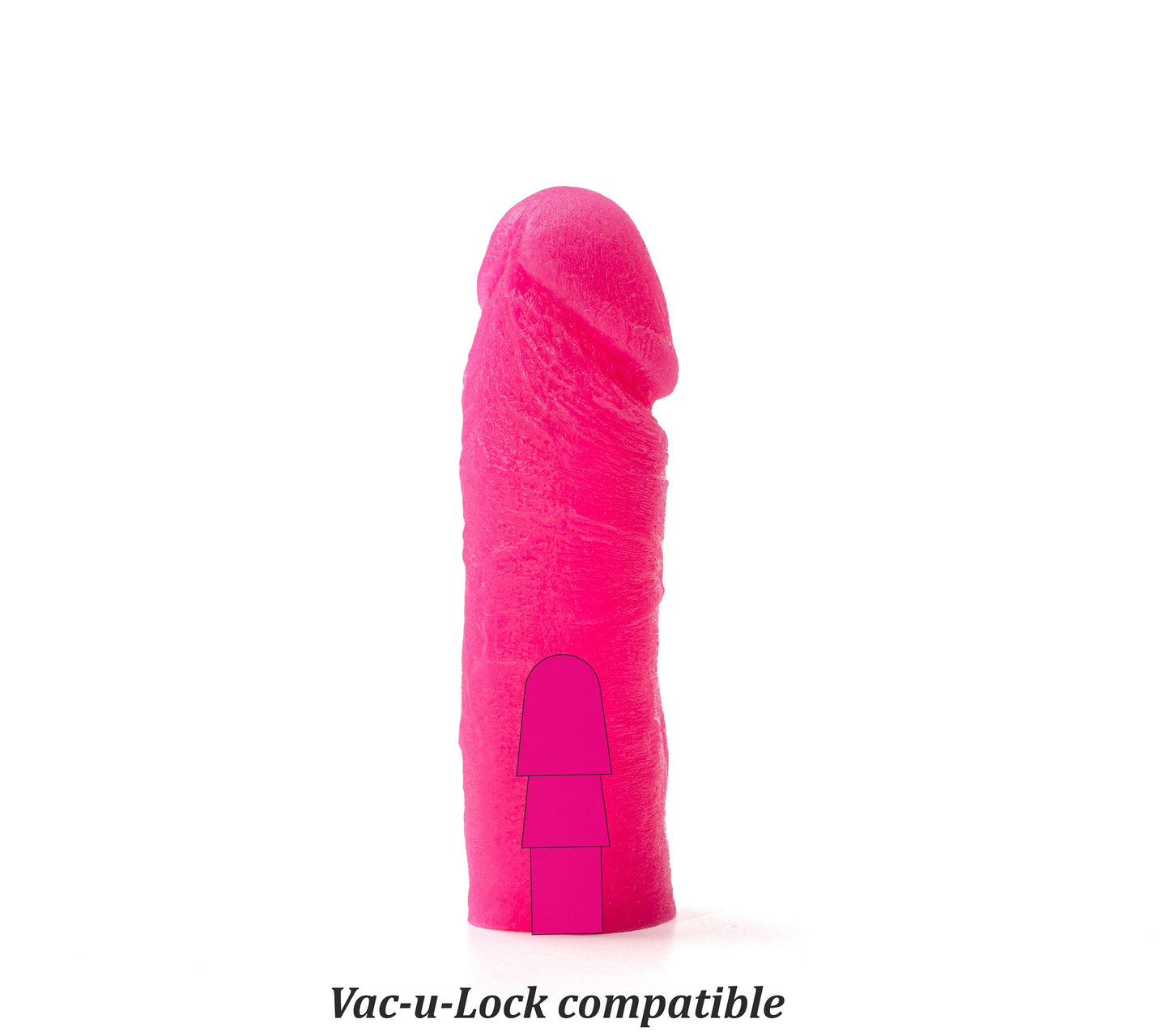 Reciprocating Saw Adapter With 6 inch Pink Glow In The Dark Vac-u-Lock Dildo(RSA adapter+Dildo)