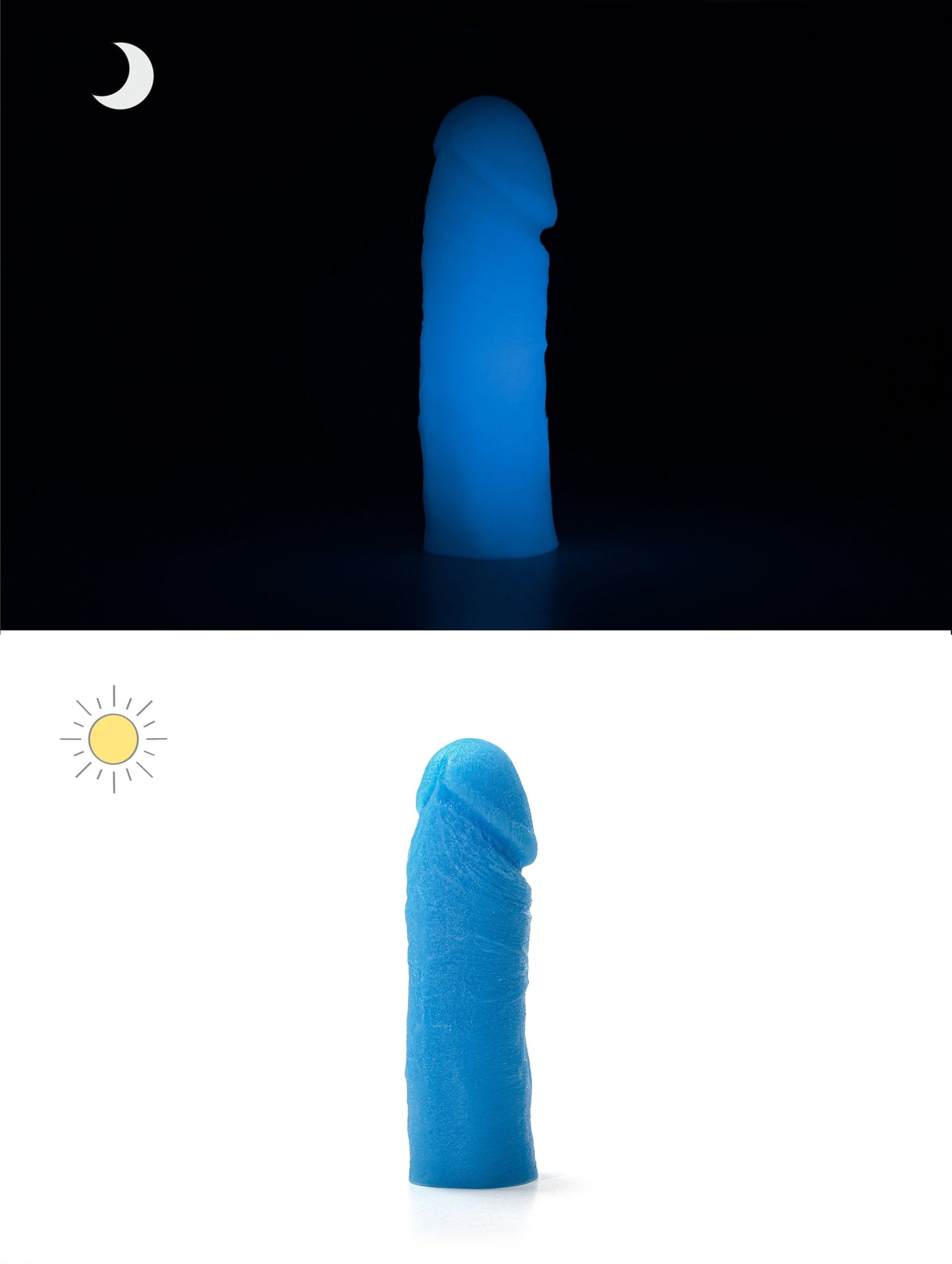 Reciprocating Saw Adapter With 6 inch Blue Glow In The Dark Vac-u-Lock Dildo(RSA adapter+Dildo)