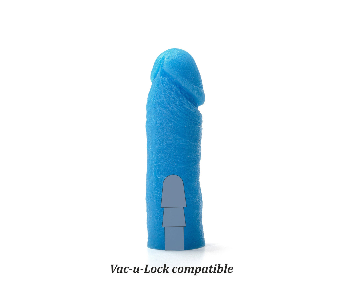 Reciprocating Saw Adapter With 6 inch Blue Glow In The Dark Vac-u-Lock Dildo(RSA adapter+Dildo)