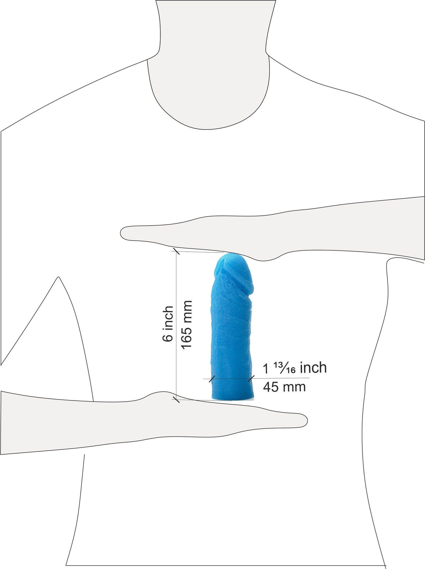 Reciprocating Saw Adapter With 6 inch Blue Glow In The Dark Vac-u-Lock Dildo(RSA adapter+Dildo)