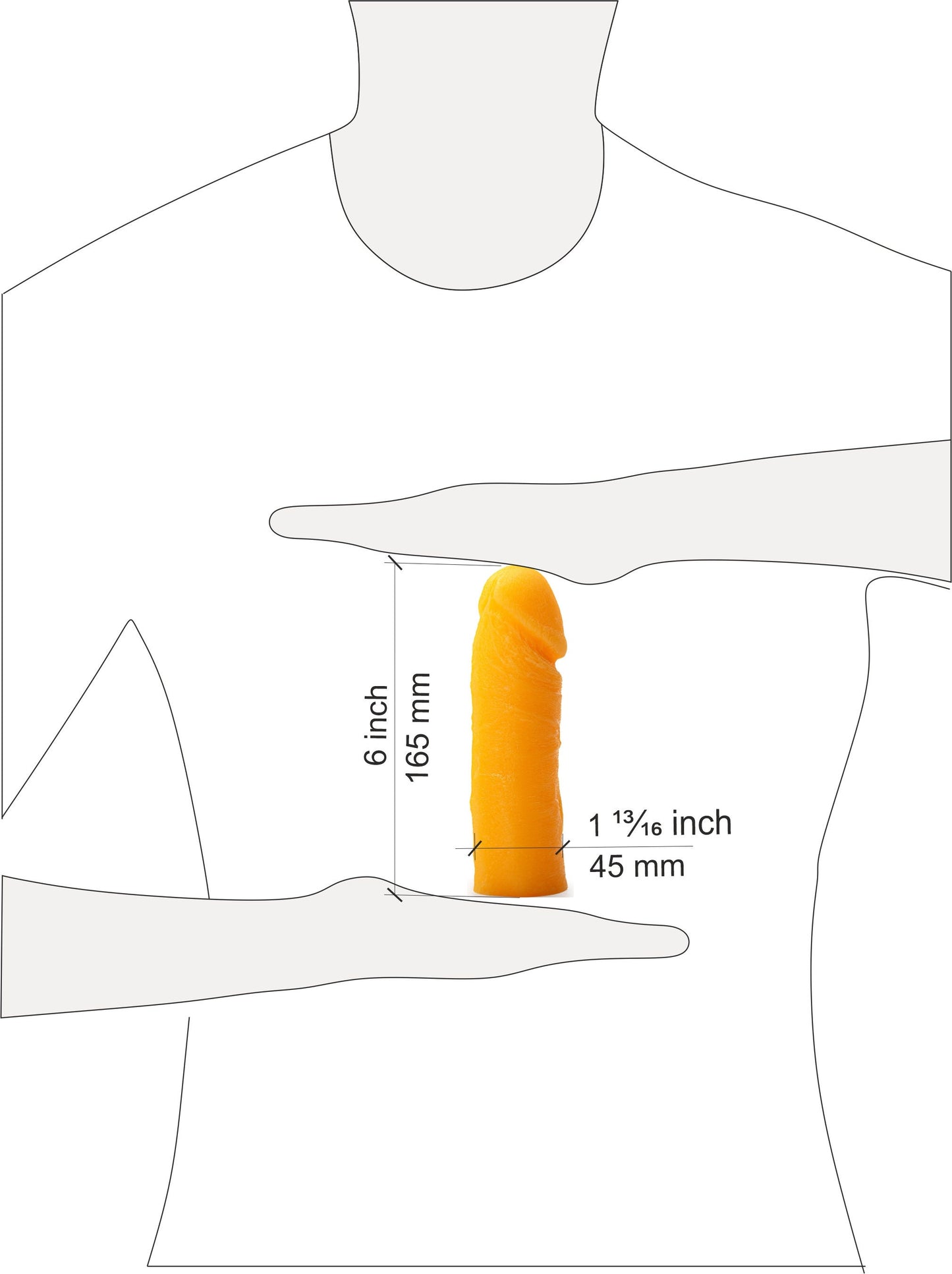 Reciprocating Saw Adapter With 6 inch Orange Glow In The Dark Vac-u-Lock Dildo(RSA adapter+Dildo)
