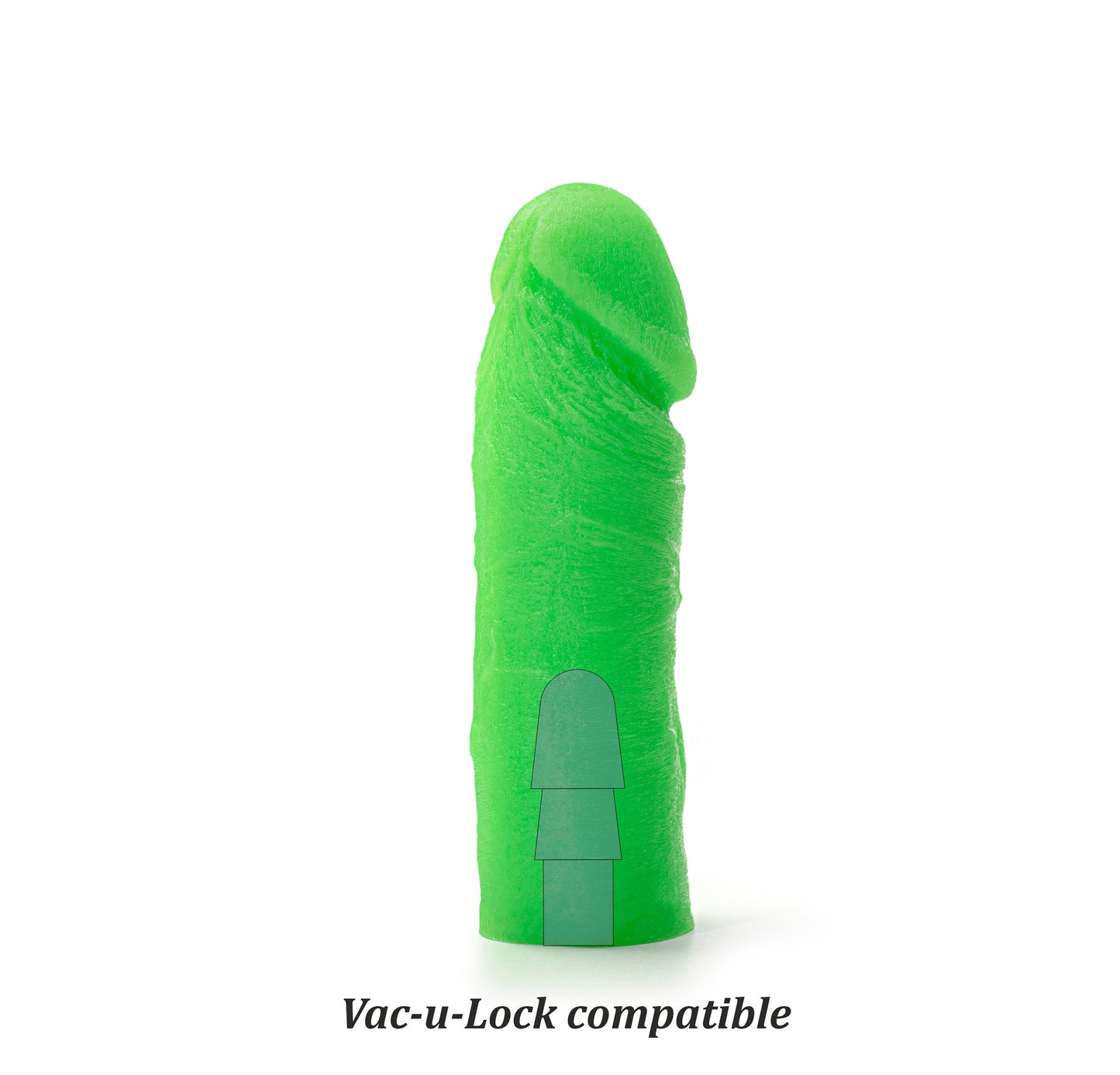 Reciprocating Saw Adapter With 6 inch Green Glow In The Dark Vac-u-Lock Dildo(RSA adapter+Dildo)