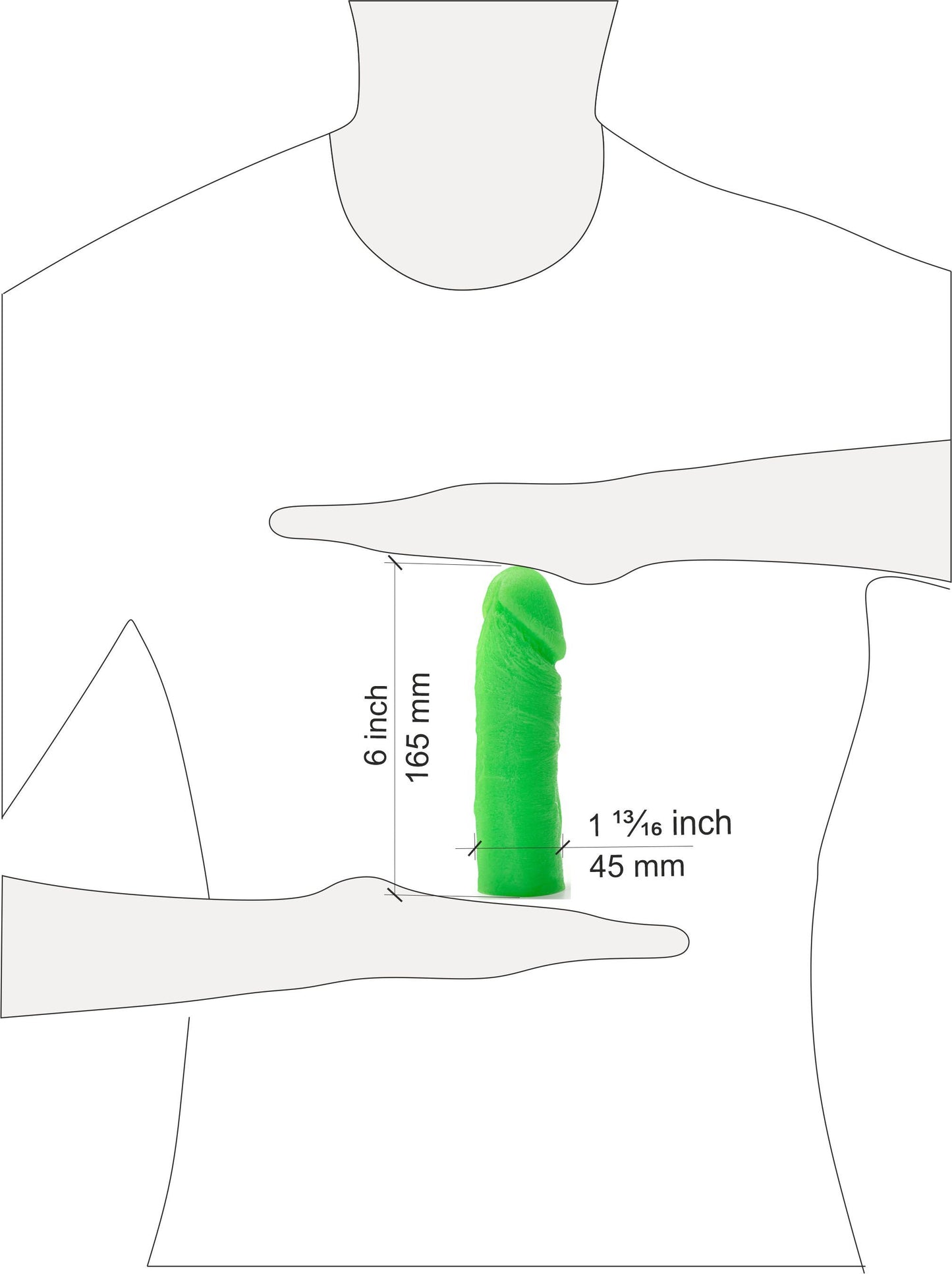 Reciprocating Saw Adapter With 6 inch Green Glow In The Dark Vac-u-Lock Dildo(RSA adapter+Dildo)