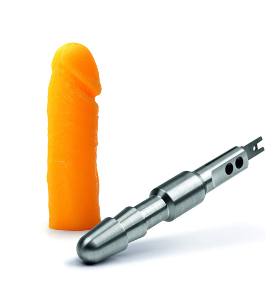 Reciprocating Saw Adapter With 6 inch Orange Glow In The Dark Vac-u-Lock Dildo(RSA adapter+Dildo)